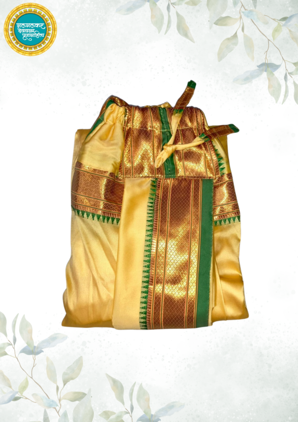 Readymade Sovale Dhoti & Uparna - Saffron | Dhoti & Uparne Set